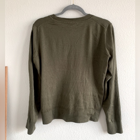 Quince Lightweight Cotton Cashmere Crew Sweater - Picture 4 of 5